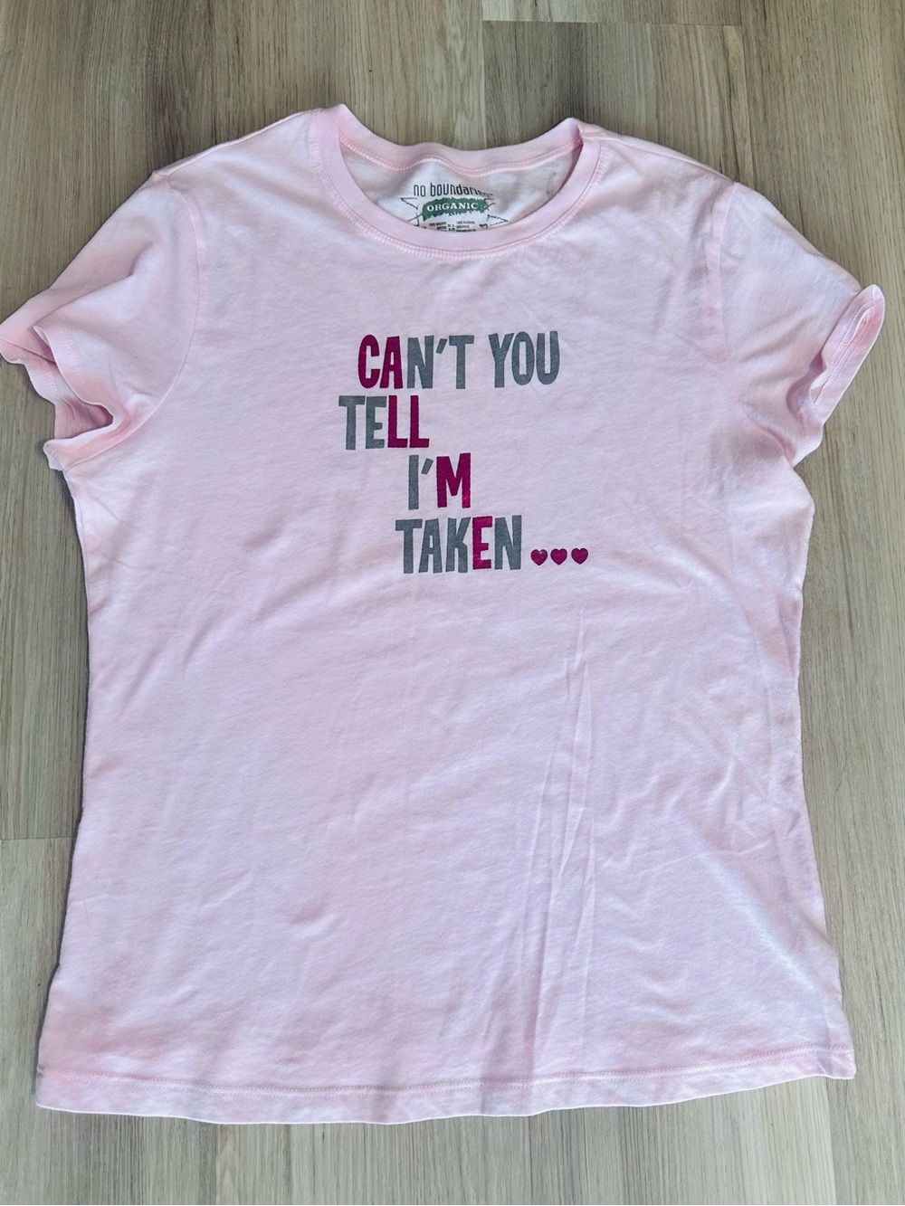 No Boundaries Light Pink T-Shirt “Call Me” Junior XL
